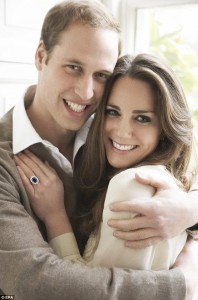 Wedding photo and engagement photo for Kate Middleton